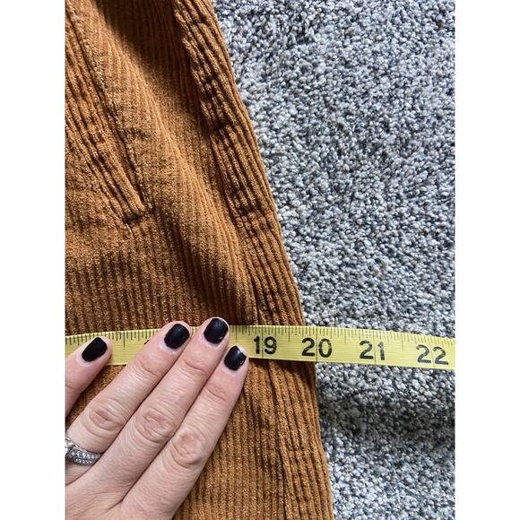 YMI Jeans Brown Corduroy Mini Skirt Front Buttons 7/28 A line Y2K Preppy Boho - Picture 6 of 7